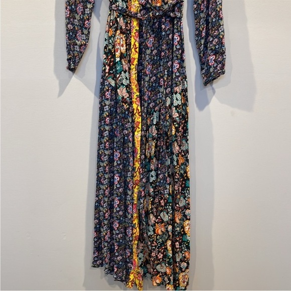 FRAME women’s Floral Panel wrap maxi Dress medium - Picture 5 of 9